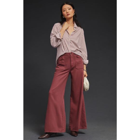 NWT Pilcro The Jane High-Rise Wide-Leg Pants - 30 waist